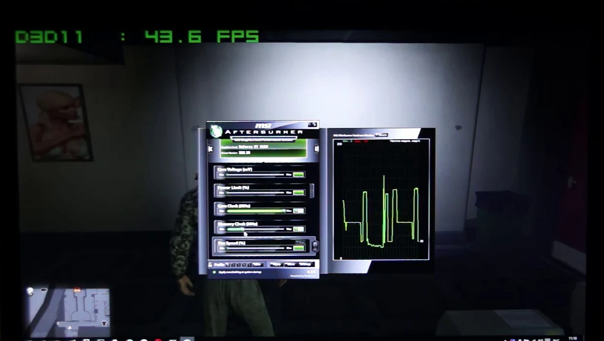 Проверка FPS в игре после разгона видеокарты